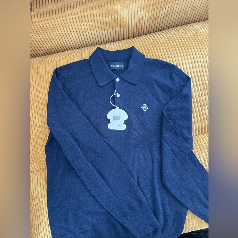 NWT Mens Malbon x Dockers long sleeve sweater polo